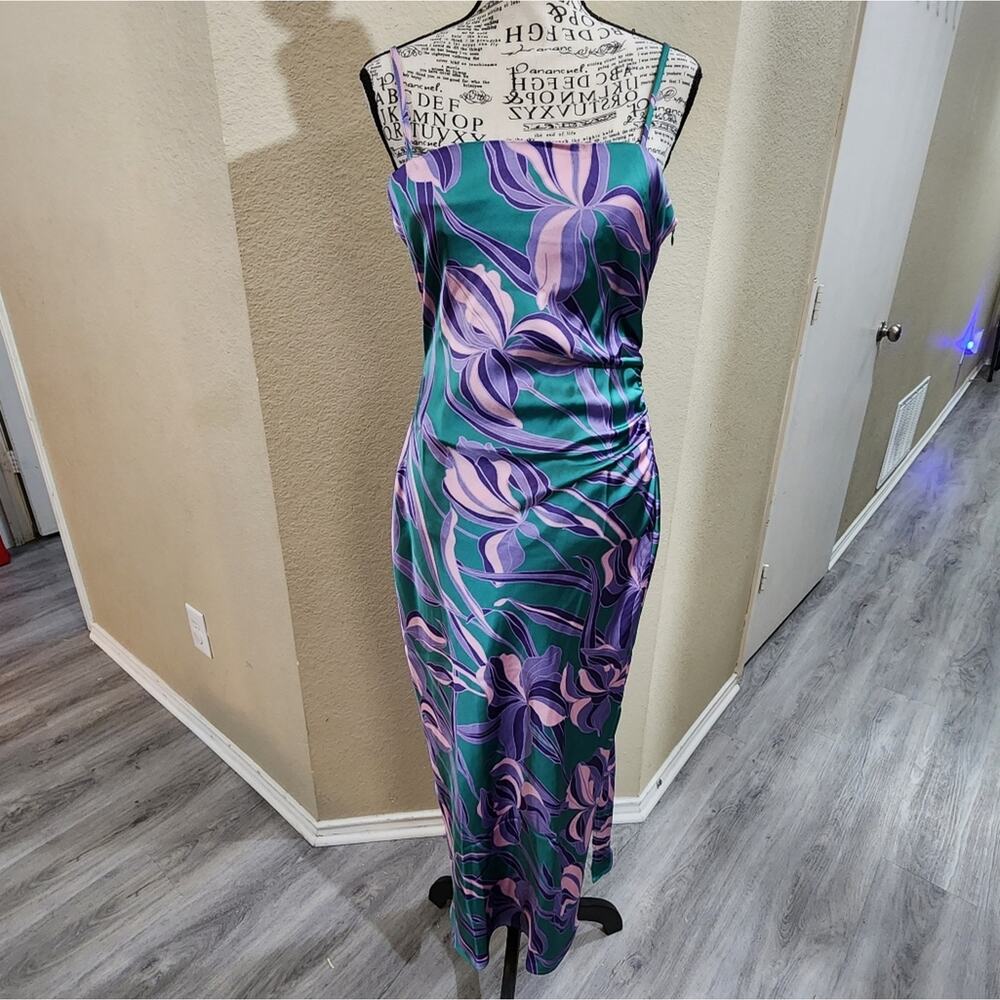 House of Harlow 1960 x Revolve 60s 70s vibes satin maxi dress size medium new